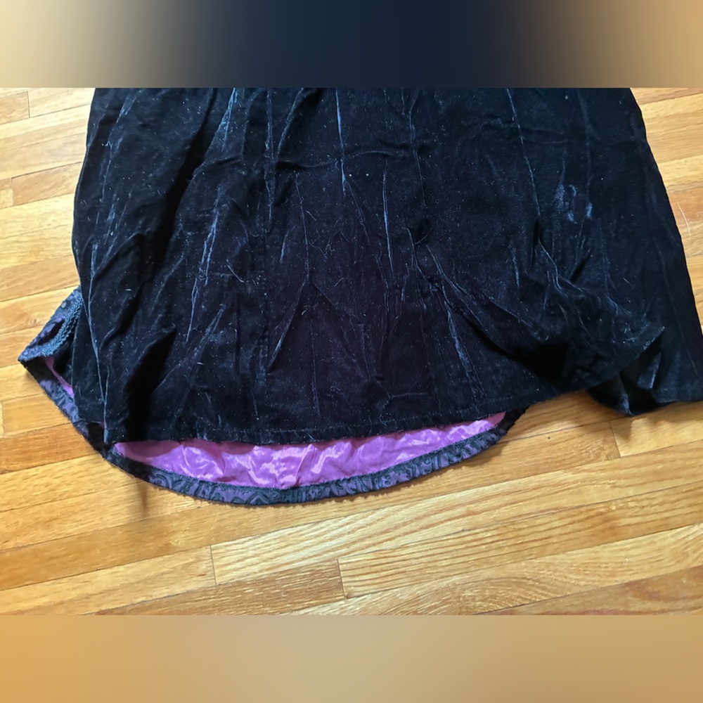 90s Lip Service Black and Purple Long Sleeve Romantic whimsygoth gown - Picture 7 of 10
